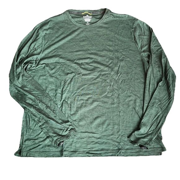 Bombas Bee Better Merino Wool Tencel Long Sleeve Shirt Mens XXL Green - Picture 1 of 5